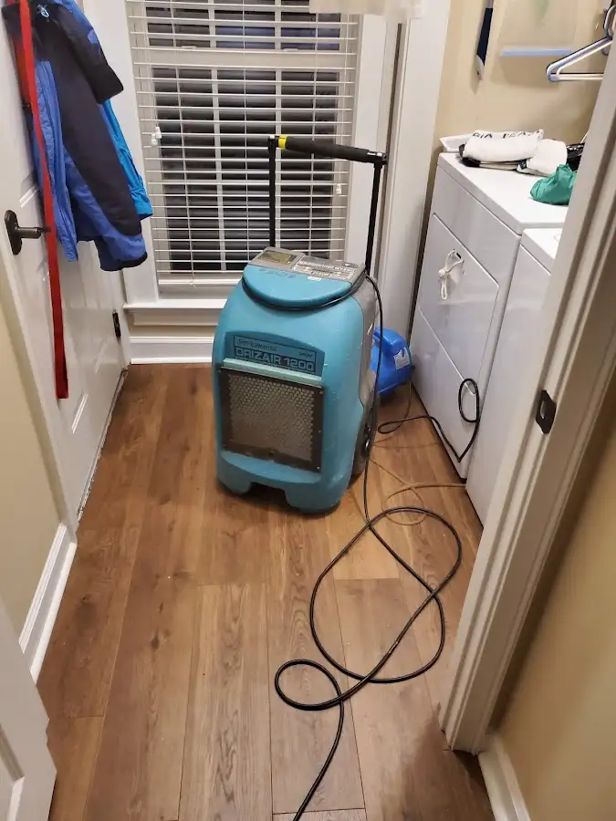 Commercial dehumidifier deployed for Flood Damage Cleanup in South Amboy